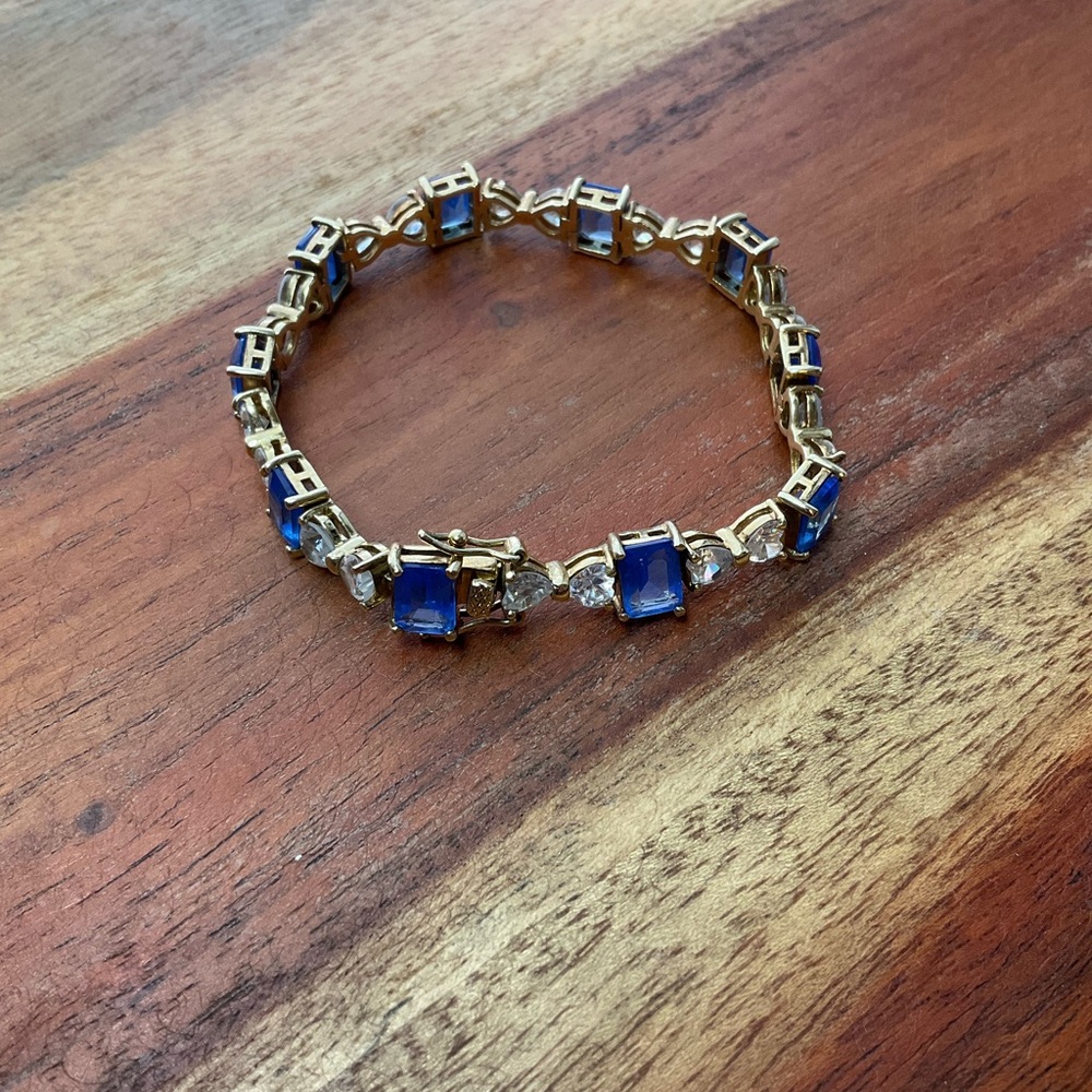 925 Sterling Silver Natural Topaz Bracelet